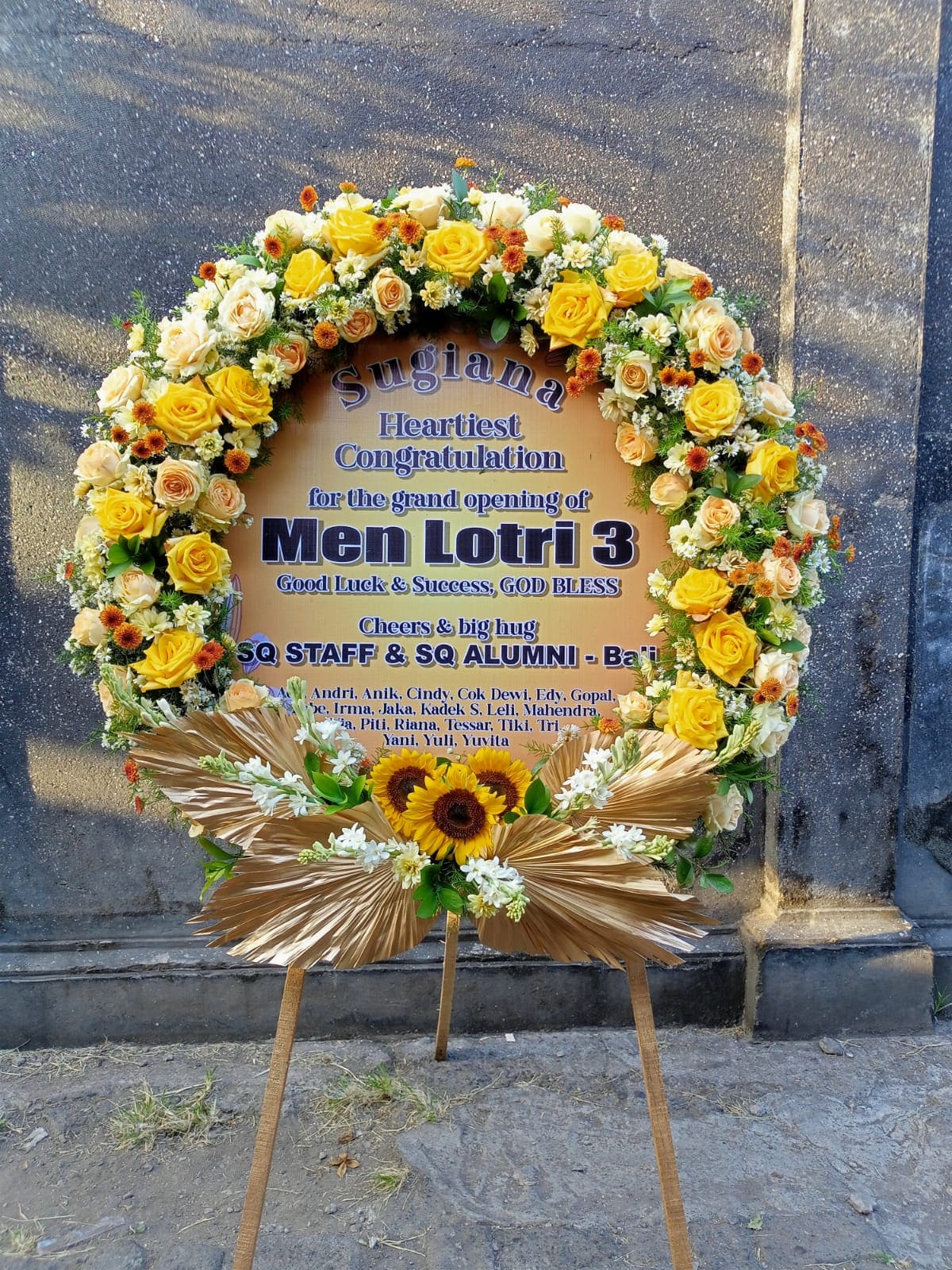 Papan Bunga Bulat Ø80cm